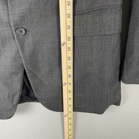 Ralph Lauren Purple Label Wool Blazer Sport Coat Mens 40R Gray Italy FLAWS - Picture 8 of 16